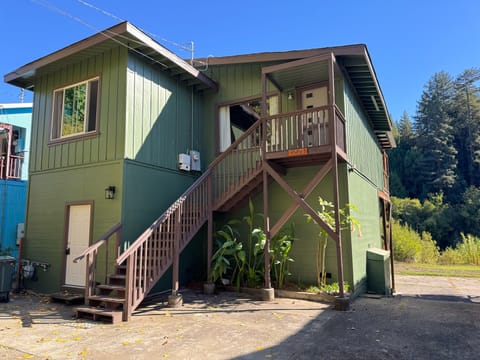 The front stairs from the parking area and driveway to our well-loved home.