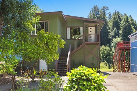 The front stairs from the parking area and driveway to our well-loved home.