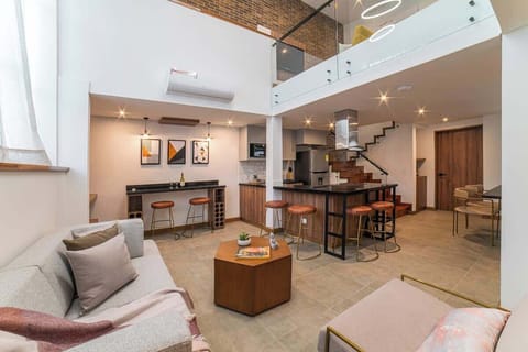 View of open 2 level unit