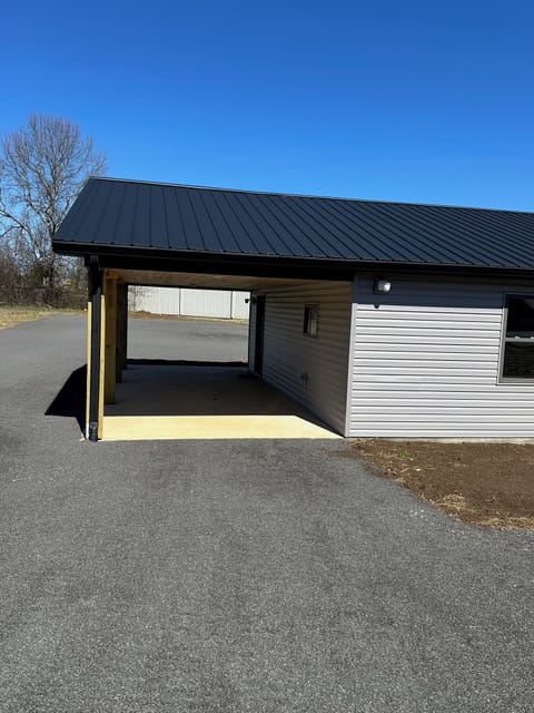 Carport with Power & Overhead lighting