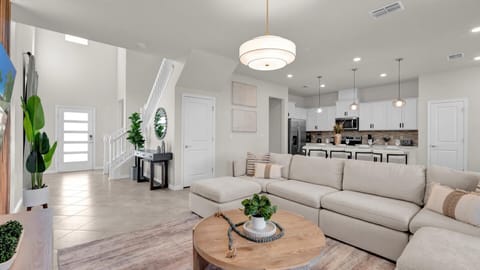 Living room with modern furnishings