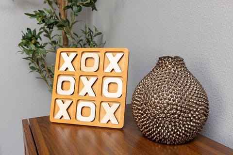 Challenge your loved ones to a round of Tic Tac Toe — a simple yet fun addition for family stays and unforgettable moments.
