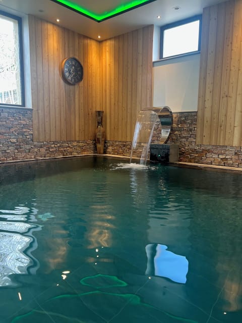 Indoor pool, open 8:30 AM to 7:00 PM, sun loungers