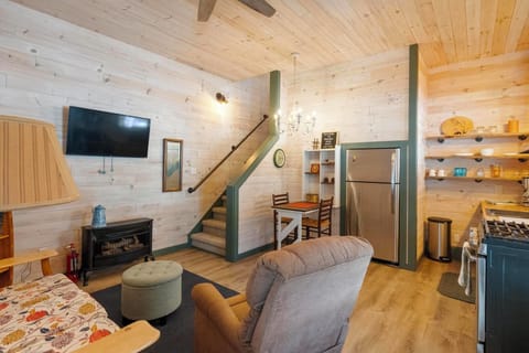 Living, Kitchen & Dining Area at Wading Bird Point Cottage