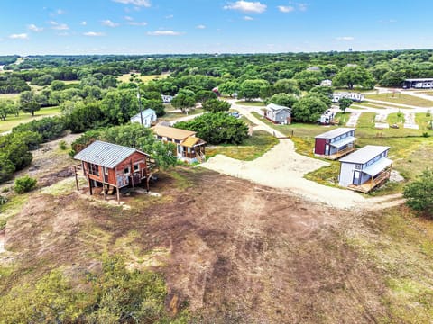 Aerial view of all the units on the property