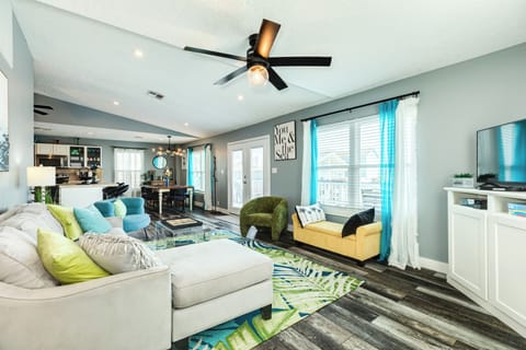 Bright and colorful living area
