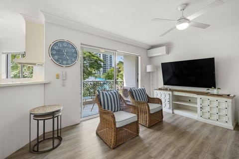 Two Bedroom Apartment in Central Burleigh | Living area | 40-inch Smart TV with cable channels