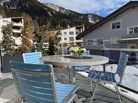 Balcony with mountain view