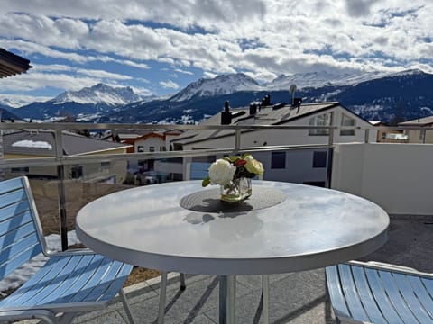 Balcony with mountain view