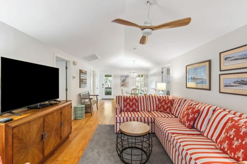 Enjoy the bright and airy open living room and dining area for easy flow.