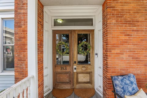 Front door to enter building