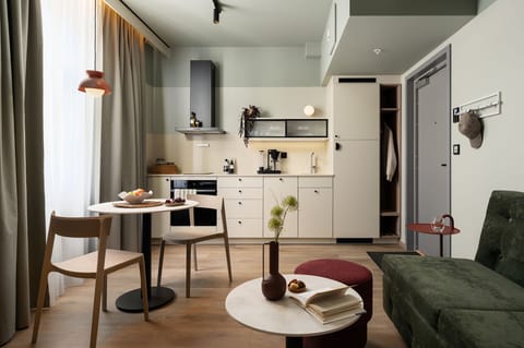 Apartment, 1 Bedroom | Living area | 50-inch Smart TV with digital channels