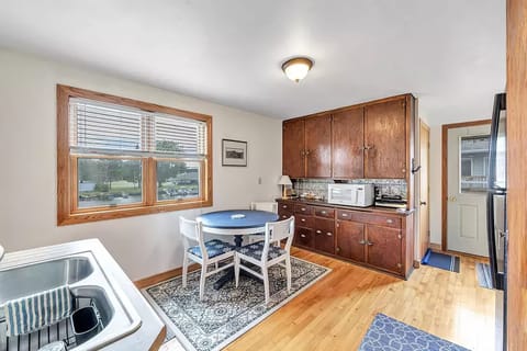 Dishes, glasses, silverware, pots, pans, coffee machine, toaster, etc provided