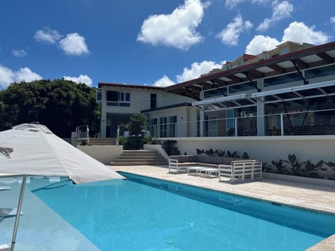 Property view from the pool and the ocean
