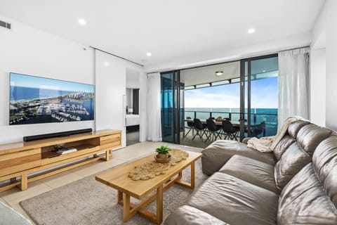 Experience luxury living while lounging around this elegant living room