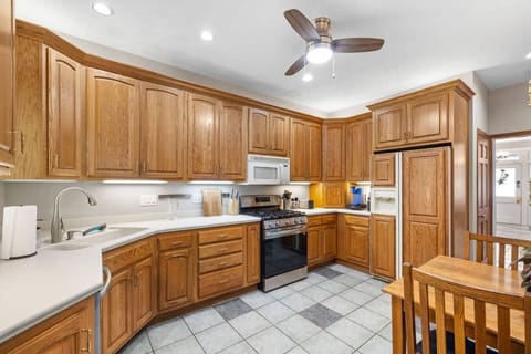 Kitchen with wooden work