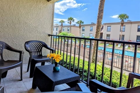 Private Balcony Overlooking Pool