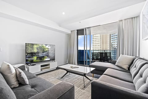 Spacious and cozy living area for the guests to relax