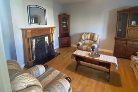 Sitting Room with Open Fireplace
