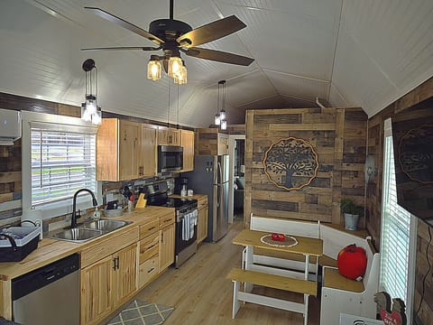 Kitchen & dining area for up to four people