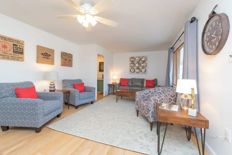 Spacious living room with plenty of seating