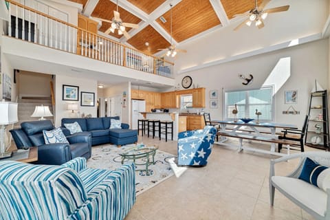 House, Multiple Beds, Pool Access, Partial Ocean View (Shore Vue) | Living area | 65-inch flat-screen TV with digital channels