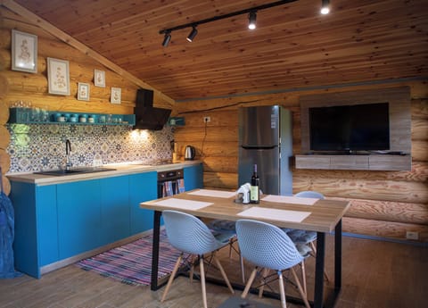 Dining area is full of nature light