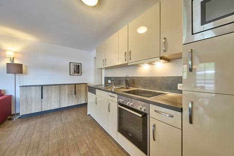 Comfort Apartment, 2 Bedrooms, Mountain View | Private kitchen | Coffee/tea maker, electric kettle, toaster, freezer