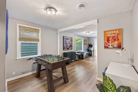 Nostalgic Game room and foosball table