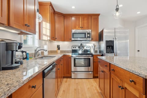 Fully equipped kitchen with all necessary utensils with updated appliances