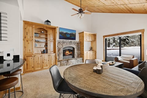 This space also offers TV with streaming, gas fire place and a small collection of games for your stay