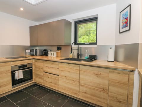 Fridge, dishwasher, cookware/dishes/utensils