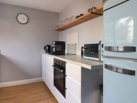 Fridge, dishwasher, electric kettle, toaster