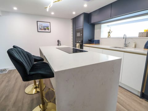 Fridge, dishwasher, electric kettle, toaster