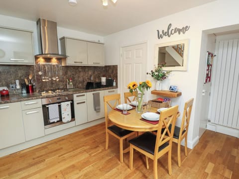 Fridge, dishwasher, electric kettle, toaster