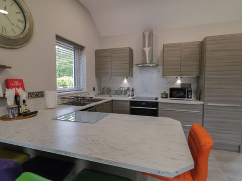 Fridge, dishwasher, electric kettle, cookware/dishes/utensils