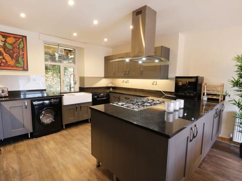 Fridge, dishwasher, electric kettle, toaster