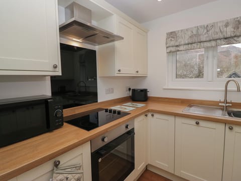 Fridge, dishwasher, cookware/dishes/utensils