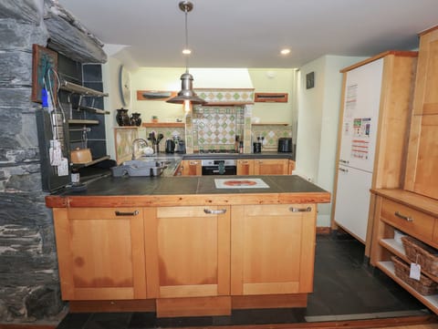 Fridge, dishwasher, electric kettle, toaster