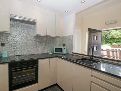 Fridge, dishwasher, electric kettle, cookware/dishes/utensils