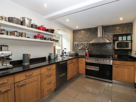 Fridge, dishwasher, electric kettle, toaster