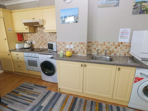 Fridge, dishwasher, electric kettle, cookware/dishes/utensils