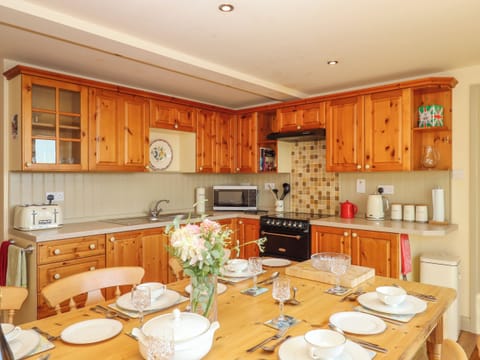 Fridge, dishwasher, electric kettle, toaster