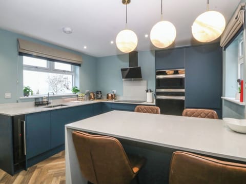 Fridge, dishwasher, cookware/dishes/utensils