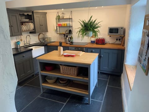 Fridge, dishwasher, electric kettle, toaster