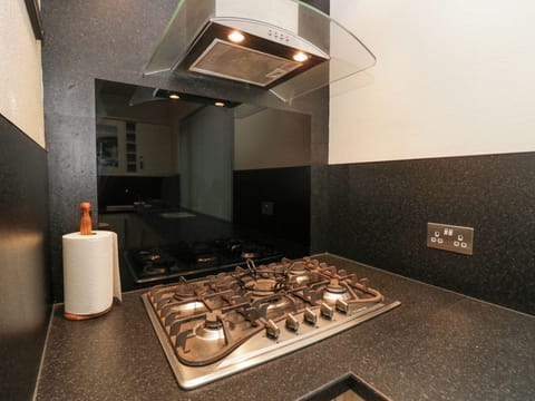 Fridge, dishwasher, cookware/dishes/utensils