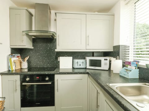 Fridge, dishwasher, electric kettle, toaster