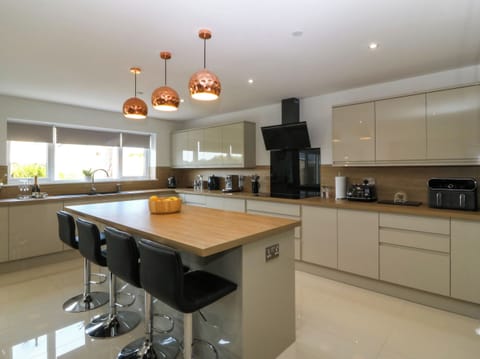 Fridge, dishwasher, electric kettle, toaster