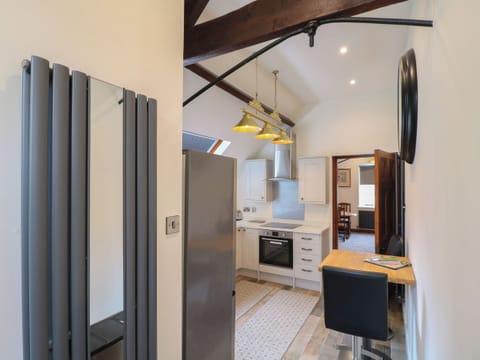 Fridge, dishwasher, electric kettle, toaster