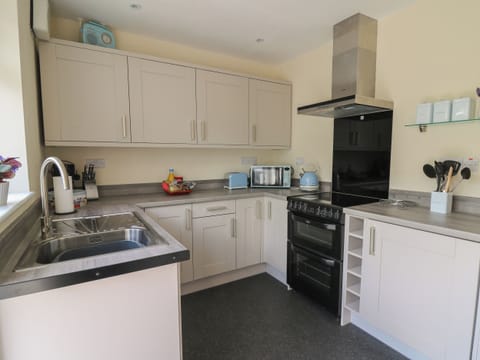 Fridge, dishwasher, electric kettle, toaster